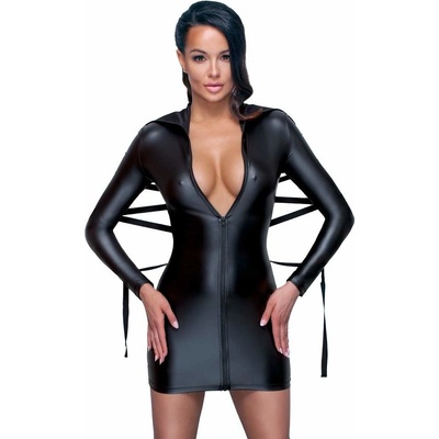 Cottelli Bondage Shiny, tailor-made dress with bandage, black – Zboží Dáma