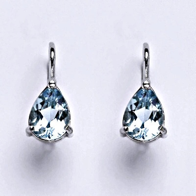 Čištín 271549187 stříbrné s přírodním topazem sky slza NK 1361