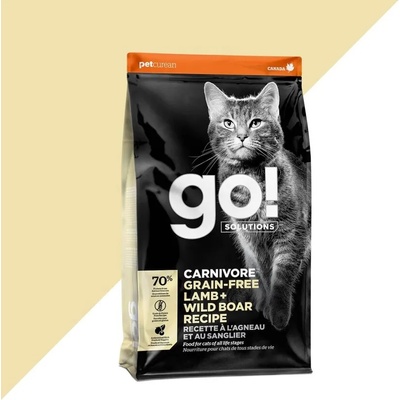 Go! solutions Go! carnivore Суха храна за котки с агнешко и диво прасе