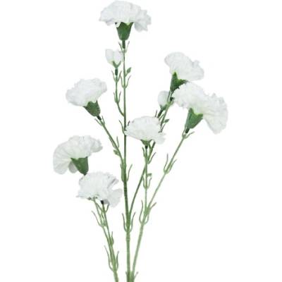 Umelá kytica karafiáty biela 72 cm