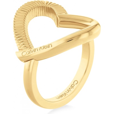 Calvin Klein Romantický pozlátený prsteň Heart 35000438