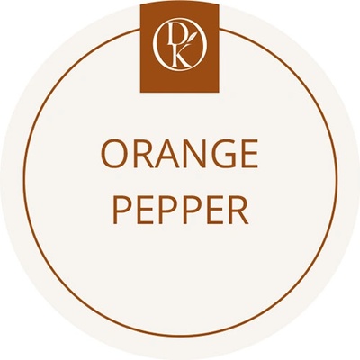 Davídkovo koření Etiketa Orange Pepper béžová průměr 4,5 cm 1 ks