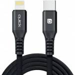 Quick Media USB Cable Quick USB-C - Lightning 1.5 m Black (4752168141229)