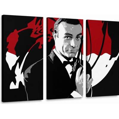 Ručne maľovaný POP Art obraz James Bond - 120x80 cm