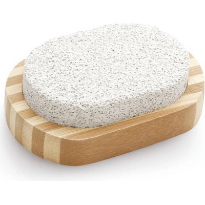 Xanitalia Spa beauty Oválný přírodní pemzový kámen ve dřevě pokožku na nohou zanechává hladkou a hebkou