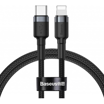 Baseus Cafule Durable Nylon Braided QC3.0 18W, 1m, černý, šedý CATLKLF-G1 Type - C - Lightning