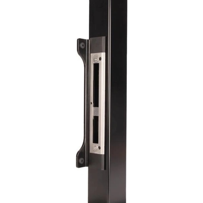 LOCINOX SFKU 40 9005 – dorazová lišta pro zadlabací zámky , pro profil 40 až 80 mm, pro křídlové branky, černá