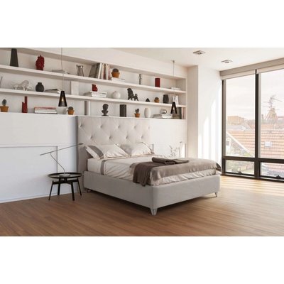 Magniflex Pisa textilie s hrubou strukturou 625 s roštem a úložným prostorem nohy standard