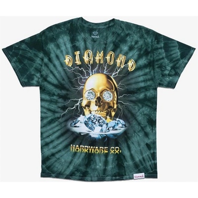 Diamond triko Gold Skull Tie Dye S/S Green