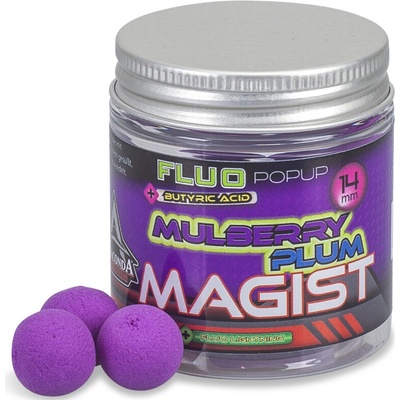 Anaconda fluo pop-up boilies Magist mulberry plum 25g 12mm