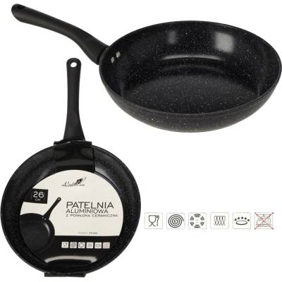 marka niezdefiniowana HLINÍKOVÁ PÁNEV 26 CM 2,5 MM S KERAMICKÝM POVRCHEM (INDUKCE) *6412