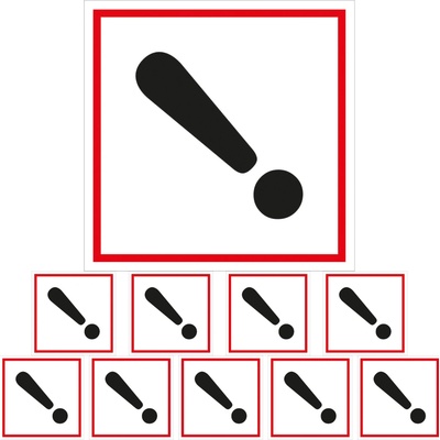 Walteco Symbol GHS 07 – DRÁŽDIVÉ 100x100mm, samolepka Množstvo: 10 ks , 20138BP2
