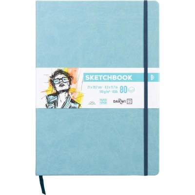Darwi skicovací blok Soft Blue A4 140 g/m² 80 listov