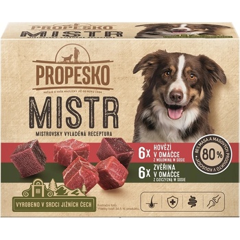 Propesko Mistr s hovädzím a zverinou v omáčke 12 x 85 g