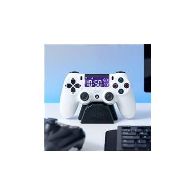 Digitální budík Playstation: Controller (16 x 9 x 9 cm) - bílý