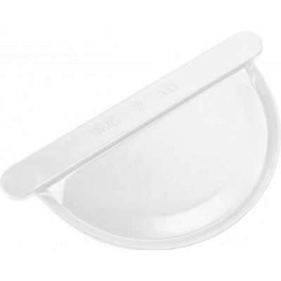 KJG Čelo žľabové polkruhové 250 mm šírka žľabu 105 mm pozink RAL 9002 Šedo biela