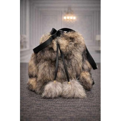 Max Original Leather Dámska kožušinová kabelka natural