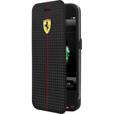 Samsung Страничен калъф тип тефтер серия Ferrari за Samsung Grand 2, черен карбон