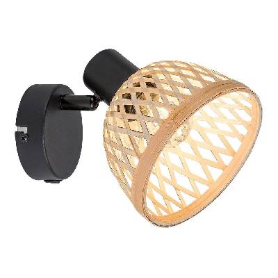 3133 - Стенен спот RATTAN 1xE14/15W/230V ратан (RL3133)