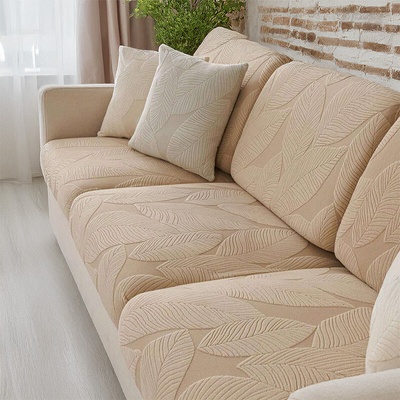 Takoy Poťah na sedačku L vzor listy béžový