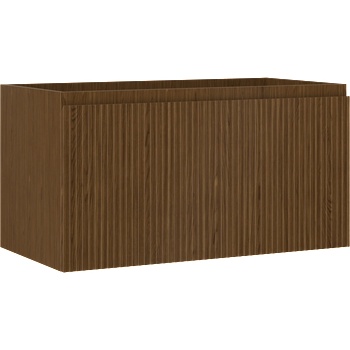 Mexen Rivel шкаф за баня под мивка 90 см, 1 чекмедже, рифлен, орех - 91A20-09047-1-BF86 (91A20-09047-1-BF86)