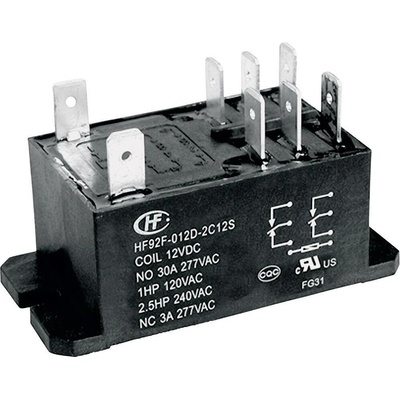 Hongfa HF92F-012D-2C21S, HF92F-012D-2C21S zátěžové relé, monostabilní, 1 cívka, 277 V/AC, 30 A, 1 ks