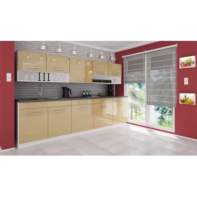 FRONTI Kuchyňská linka VANESSA 260x260 cm Vanilka lesk