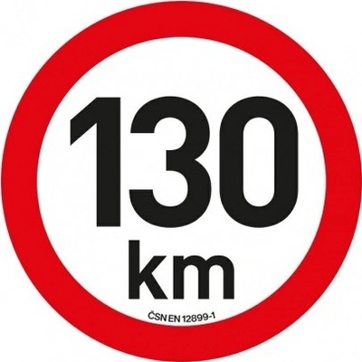 Compass Samolepka omezení rychlosti 130 km/h reflexní (200 mm), 34477