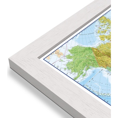 Maps International Severní Amerika - nástěnná politická mapa 100 x 120 cm Varianta: mapa v dřevěném rámu, Provedení: Pegi bílý