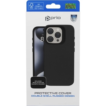Prio Хибриден кейс с най-висока степен на защита за iPhone 17 - Prio Protective Hybrid Cover (черен) (23233)