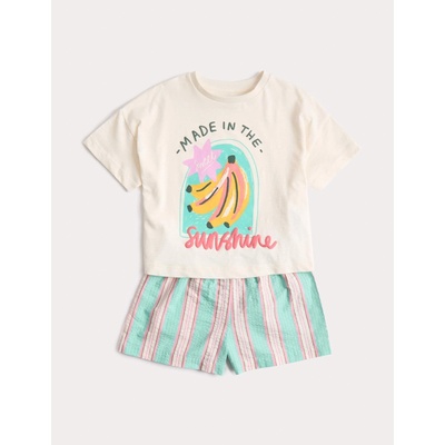 Marks & Spencer Пижама от чист памук със свободни ръкави (1-8 години) Marks & Spencer синя Marks & Spencer | Sin | Момчешки | 3-4 години