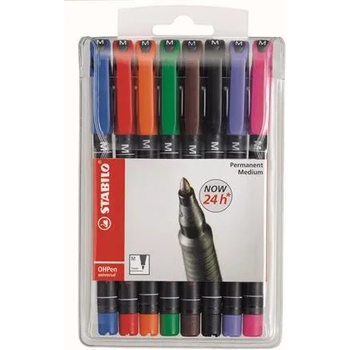 STABILO Алкохолен маркер 1 мм, STABILO "OHPen M", 8 различни цвята 843/8 (843/8)