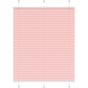 vidaXL Плисирана щора, розова, 110x100 см, ширина на плата 109, 4 см, полиестер (4015434)