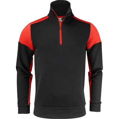 Printer mikina Prime Halfzip Sweater s 1/4 zipem black/red