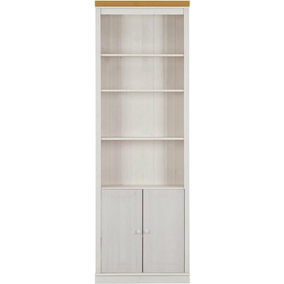Biela knižnica z borovicového dreva 74x223 cm Anita – Støraa