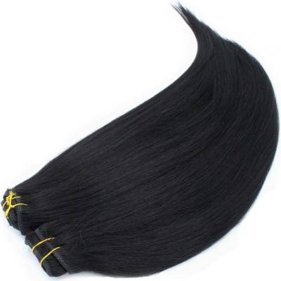 Clip in maxi set 53cm pravé lidské vlasy REMY ČERNÁ