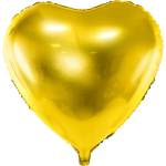PartyDeco Балон от фолио Сърце - златен 45см