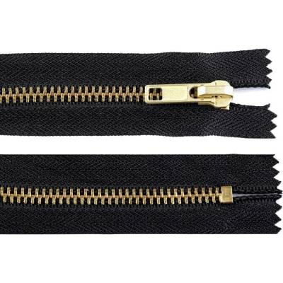 Kovový zip šíře 6 mm délka 10 cm 332 černá
