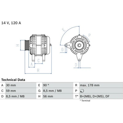 generátor BOSCH 0 986 040 350 BO 0986040350
