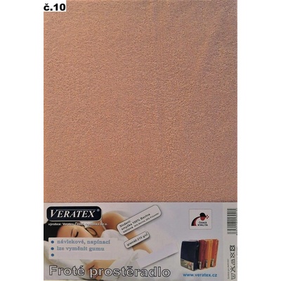 Veratex Froté prostěradlo starorůžové 100x200x25