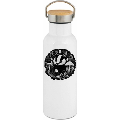 123TRIKO termoska Podzimní jezevec, černý potisk 500 ml