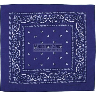 Šátek s ornamenty royal blau