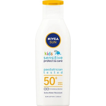 Nivea Sun Kids Protect & Sensitive слънцезащитно мляко spf 50 за деца 200 мл