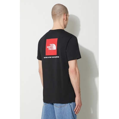 The North Face Памучна тениска The North Face M S/S Redbox Tee в черно с принт NF0A87NPJK31 (NF0A87NPJK31)