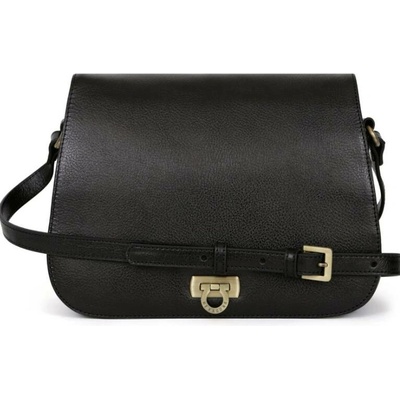 Hexagona kožená crossbody kabelka 111806 černá