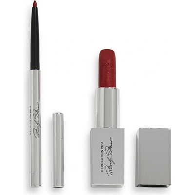 Revolution PRO X Marilyn RED luxusný rúž 3,6 g + kontúrovacia ceruzka na pery 0,18 g darčeková sada
