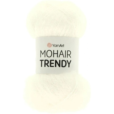YarnArt Mohair Trendy 101 biela