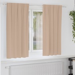vidaXL Завеси за затъмняване с пръстени 2 бр. Таупе 175 x 140 см (4107439)