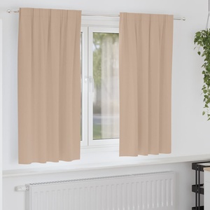 vidaXL Завеси за затъмняване с пръстени 2 бр. Таупе 175 x 140 см (4107439)