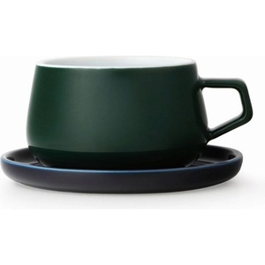 VIVA Чаша за чай с подложна чинийка VIVA Classic Pine Green 250ml, порцелан (1006998) - topmall